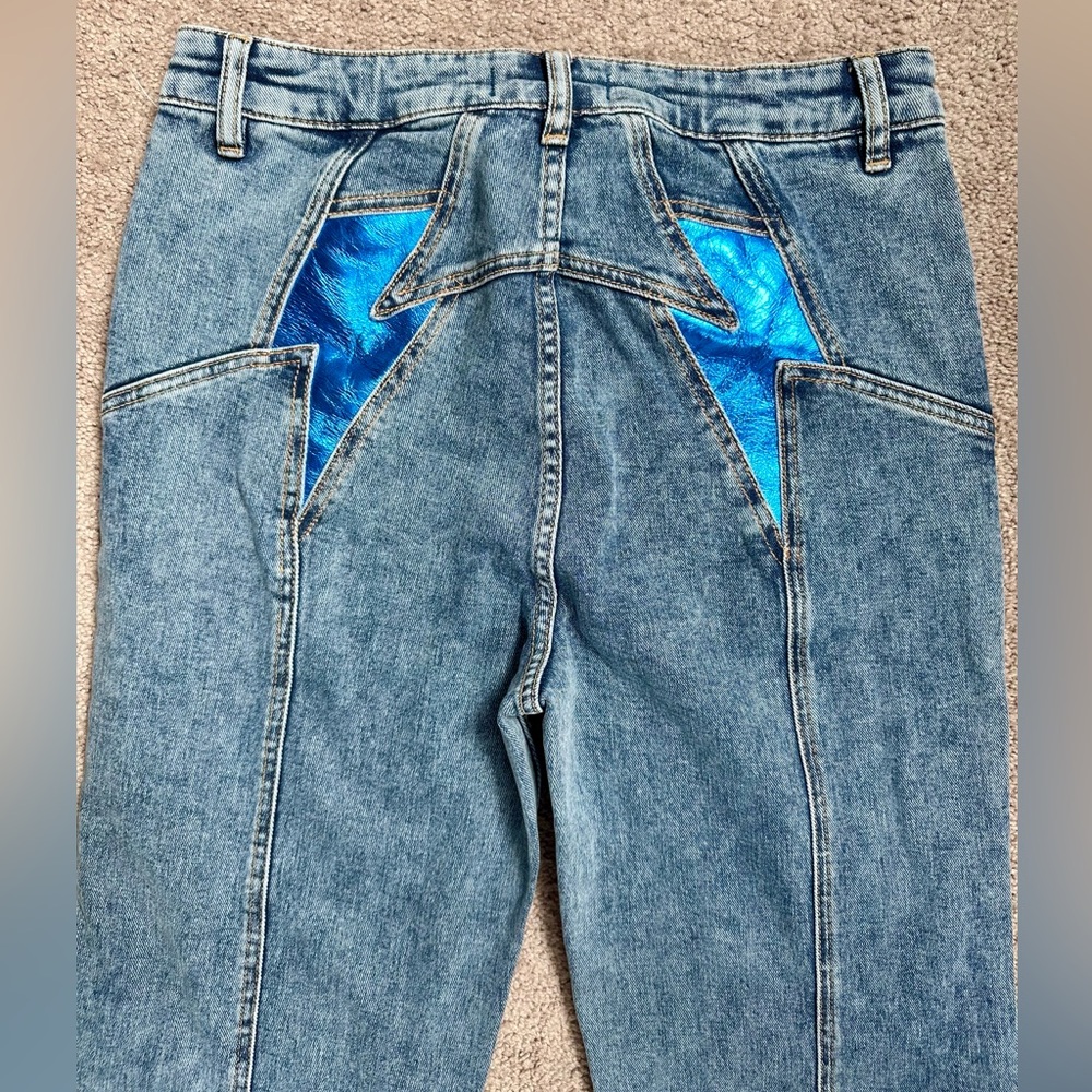 Free People Thunderbird Flares, Blue, 30